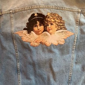 Fiorucci Nico Denim Jacket with Cherub Graphics